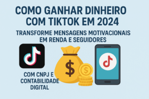 Como ganhar dinheiro no TikTok: transforme mensagens motivacionais em renda com CNPJ e contabilidade digital