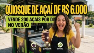 O QUIOSQUE DE R$ 6.000 QUE HOJE VENDE 200 AÇAÍS POR DIA NO VERÃO
