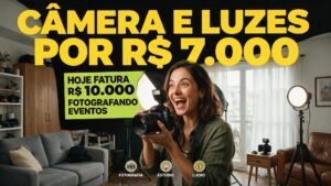 ELA COMPROU UMA CÂMERA E DUAS LUZES POR R$ 7.000 — HOJE FATURA R$ 10.000/MÊS FOTOGRAFANDO EVENTOS