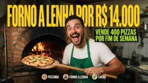 COM R$ 14.000 NUM FORNO A LENHA, ELE MONTOU UMA PIZZARIA QUE VENDE 400 PIZZAS POR FIM DE SEMANA