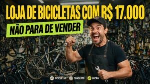 COM R$ 17.000 EM ESTOQUE, ELE ABRIU UMA LOJA DE BICICLETAS QUE NÃO PARA DE VENDER